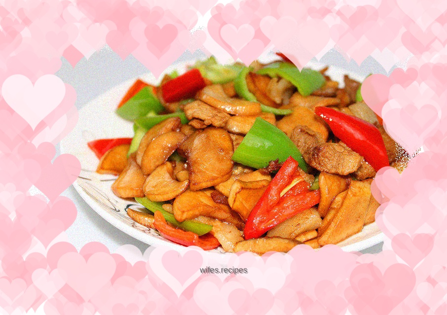 Stir-fried king oyster mushrooms