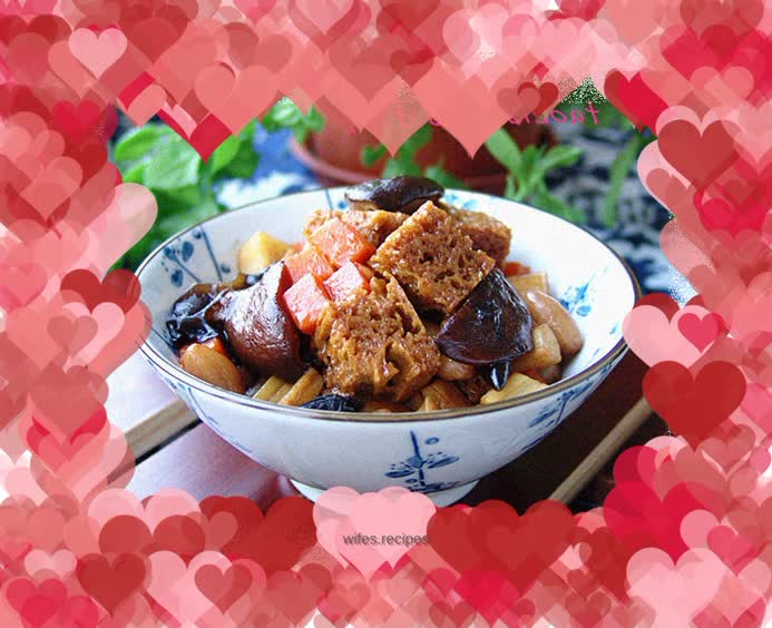 Assorted roasted bran with honey sauce