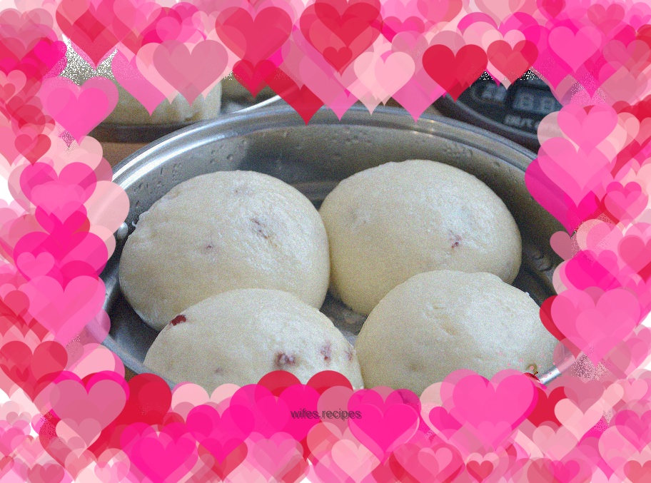 Cranberry coconut steamed buns