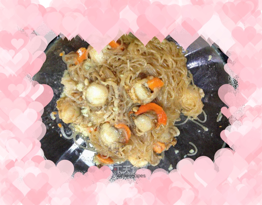 Stir-fried scallops with garlic vermicelli