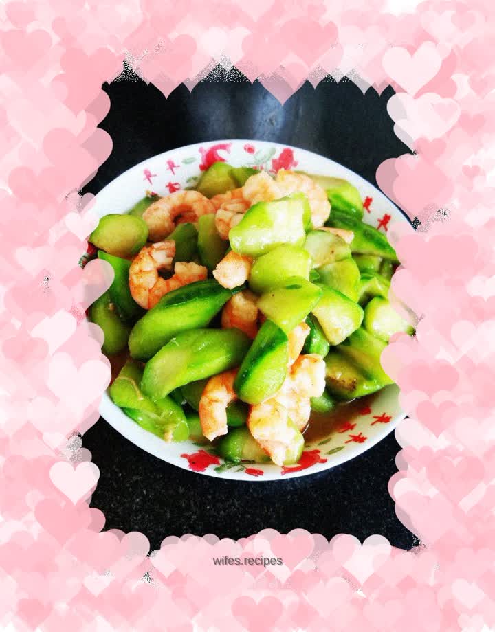 Fried Luffa with Shrimp