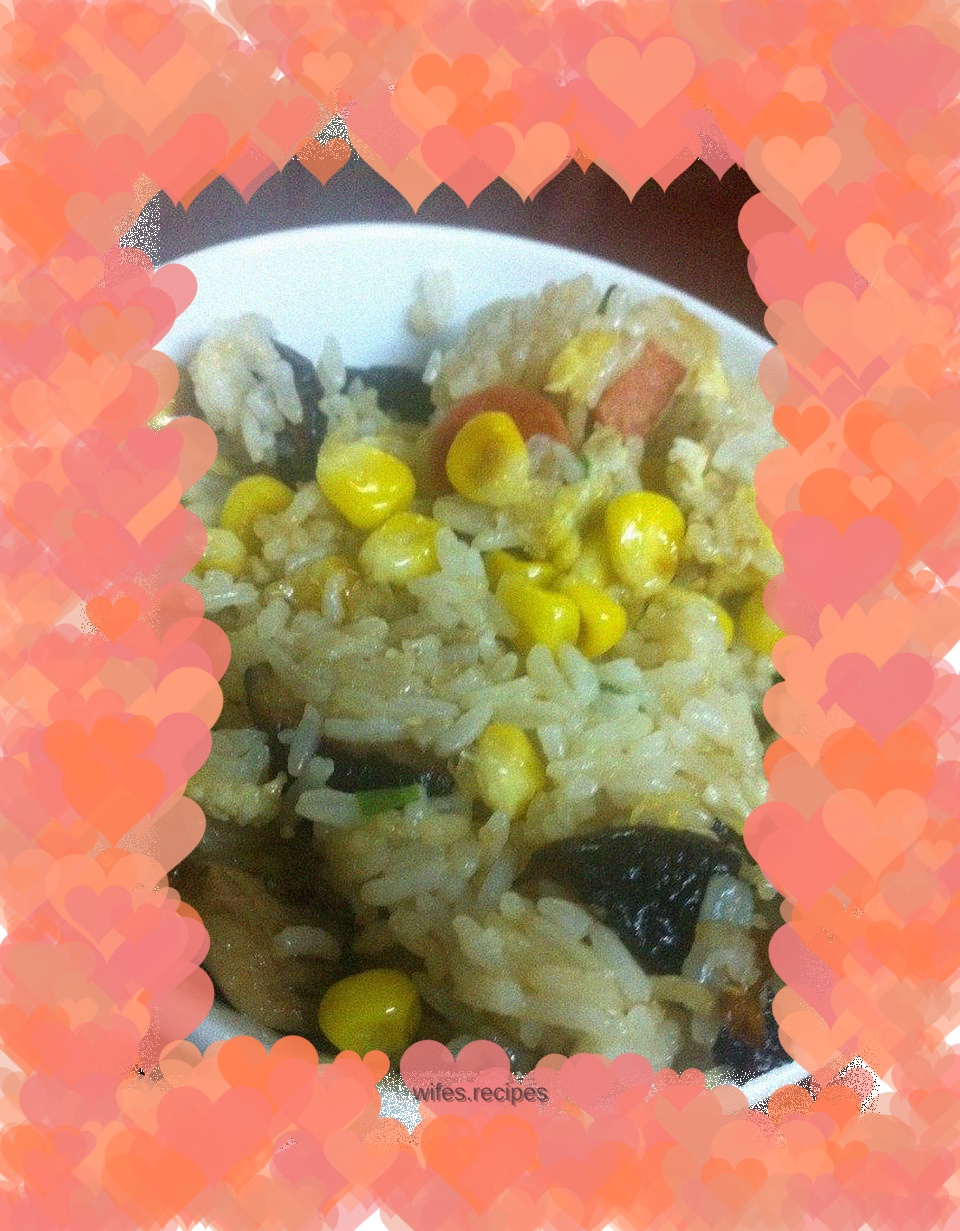 Corn and Mushroom Fried Rice