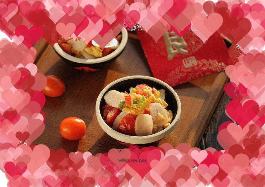 【Hubei】Fried rice cake with tomato and egg