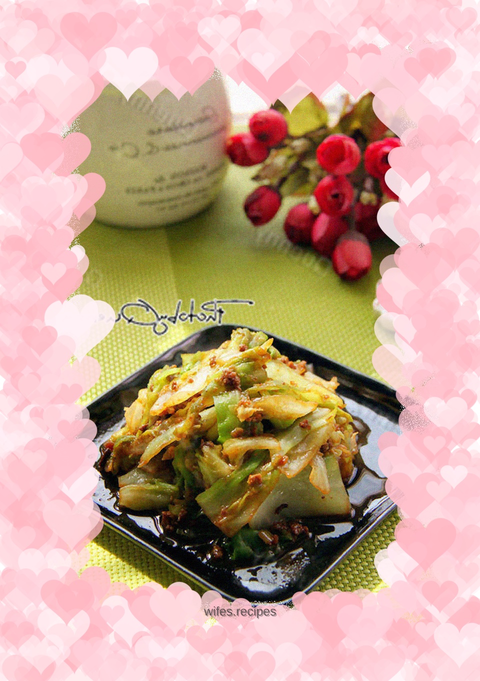 【Chinese cabbage with meat sauce】