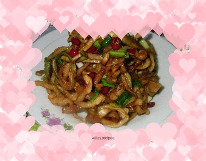 Stir-fried dried radish with bacon