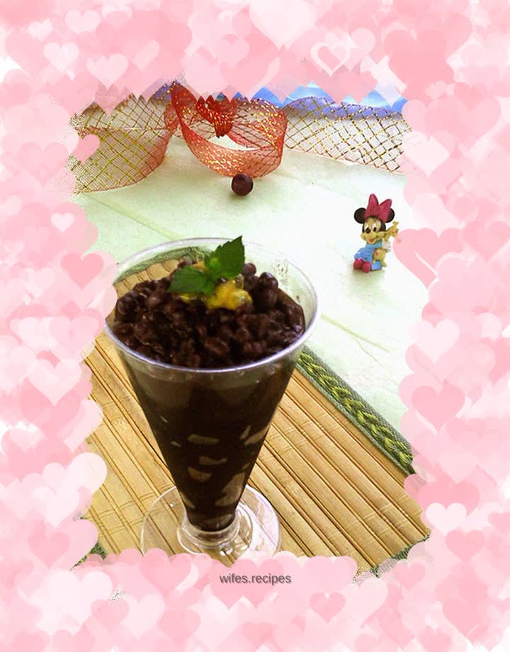 Honey red bean and roasted grass jelly