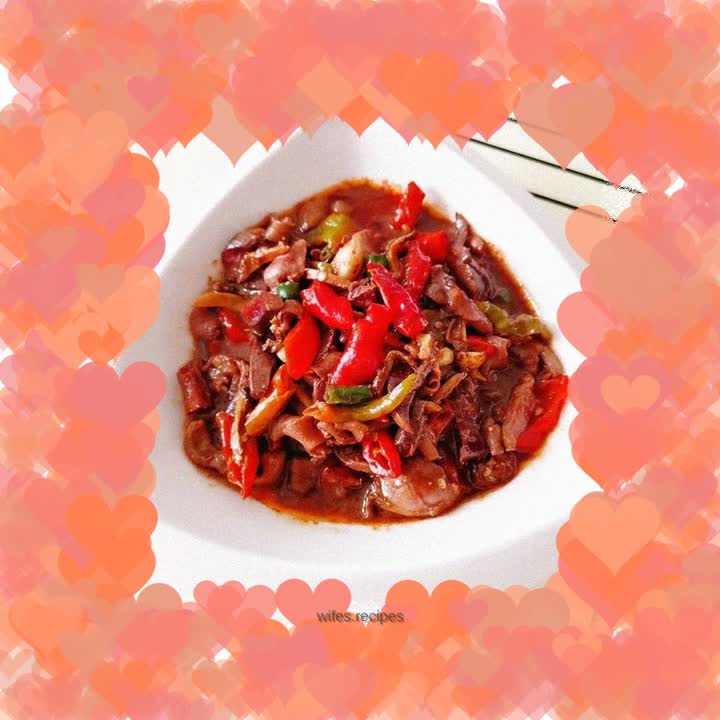 Stir-fried chicken offal