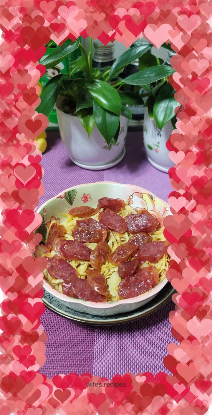 Steamed whitebait larvae with Chinese sausage