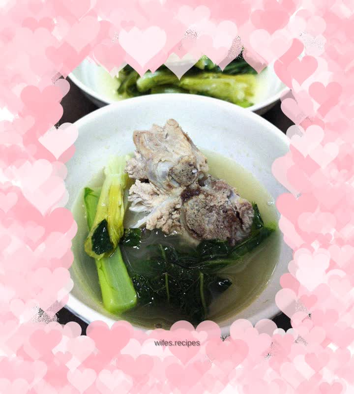 Spring vegetable and dragon bone soup
