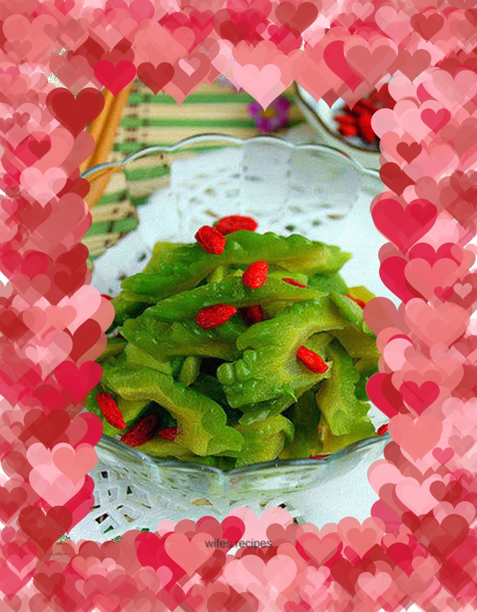 Cold melon mixed with spicy wolfberry