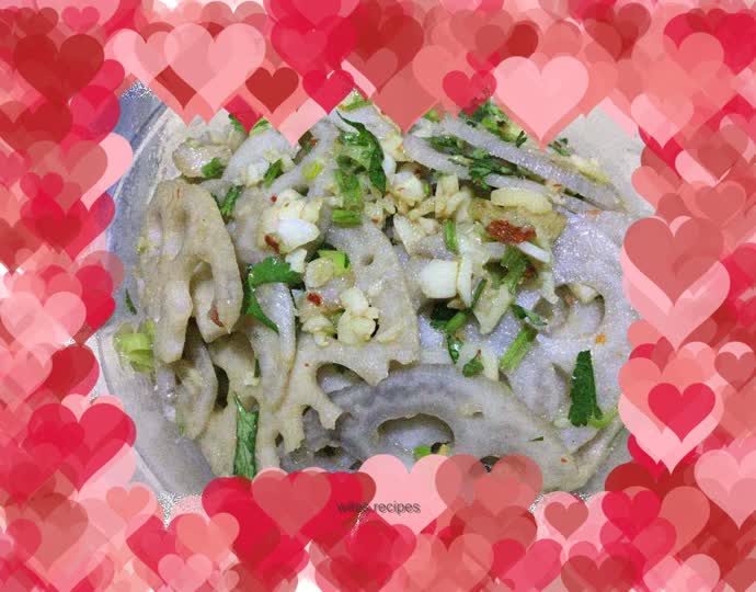 Cold lotus root slices