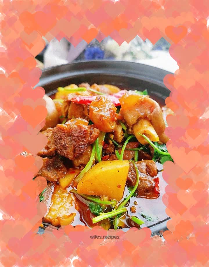 Mutton roasted with white radish