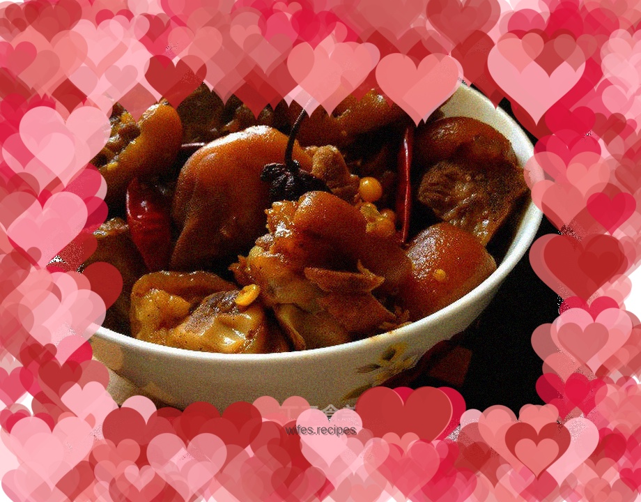 Braised pork trotters