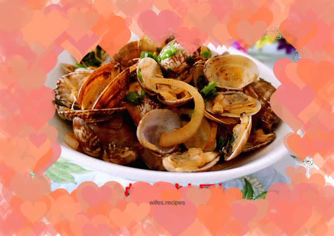 Stir-fried clams