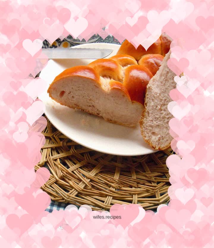 Purple sweet potato braided buns