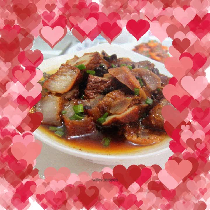 Steamed bacon and fish