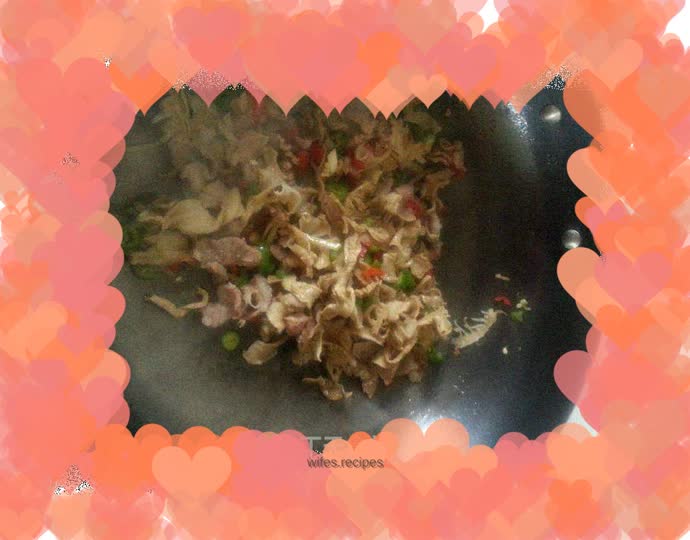 Dried bamboo shoots and meat slices