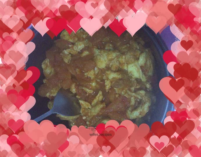 Tomato scrambled egg rice bowl