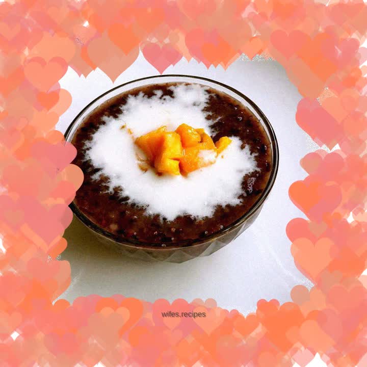 Coconut Mango Purple Rice Porridge