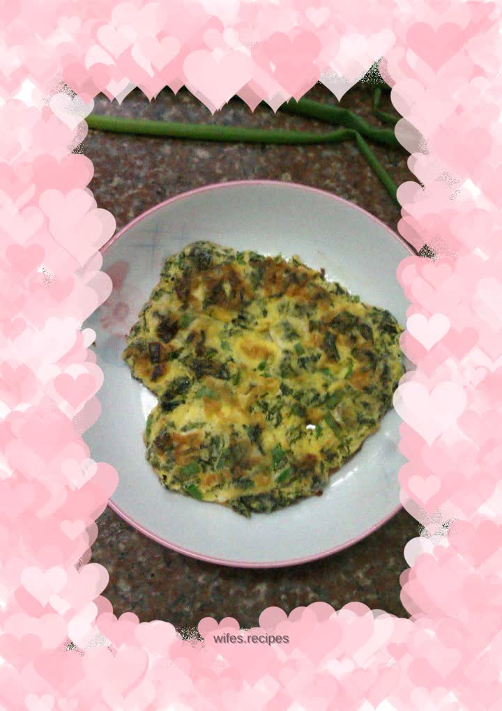 Seaweed and green onion omelette