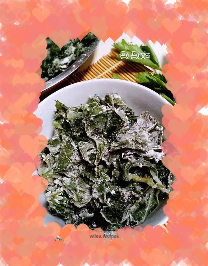 Steamed sweet potato leaves