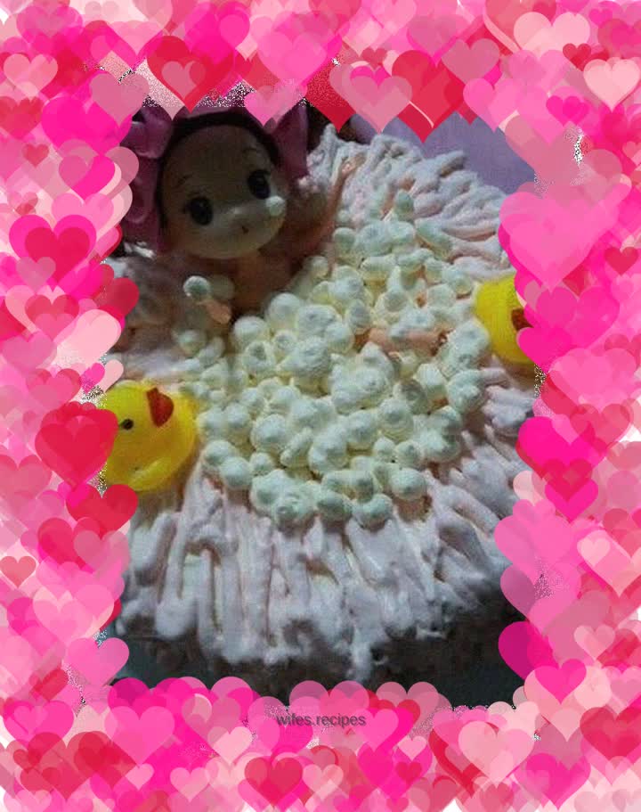 Confused doll bath cake, bubble bath, Barbie cake (details of the majestic cake making process)