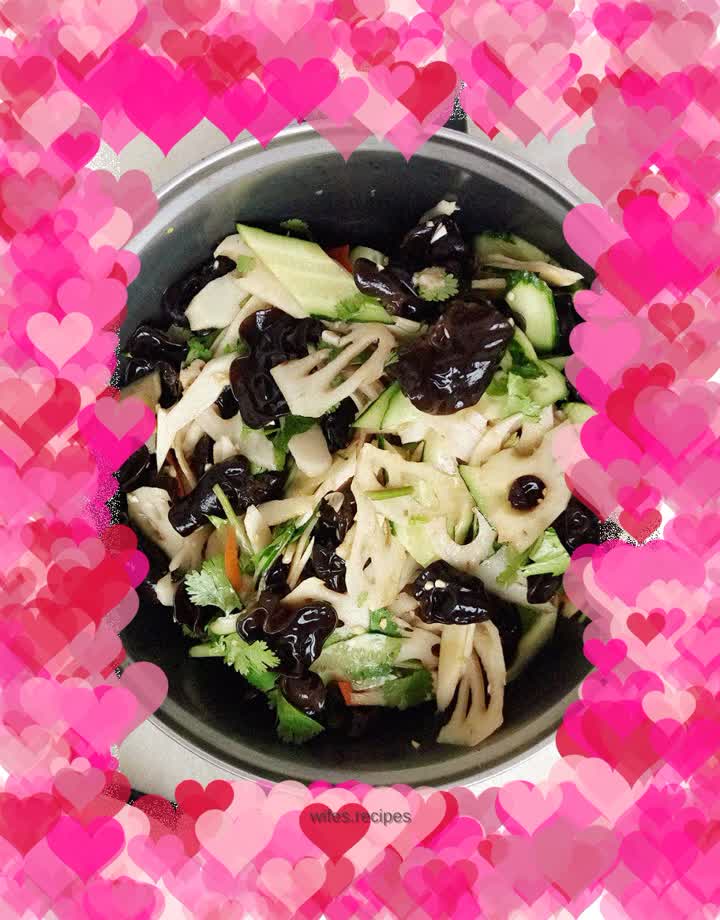 Mouth-clearing cold dish ~ Fungus mixed with lotus root and yam