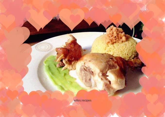 Grilled chicken legs in the rice cooker