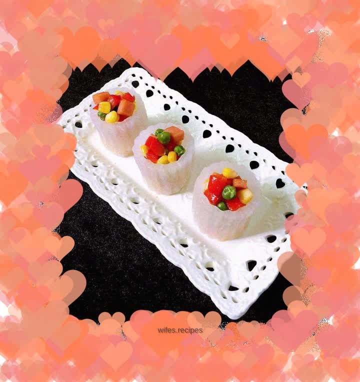 Colorful radish cup