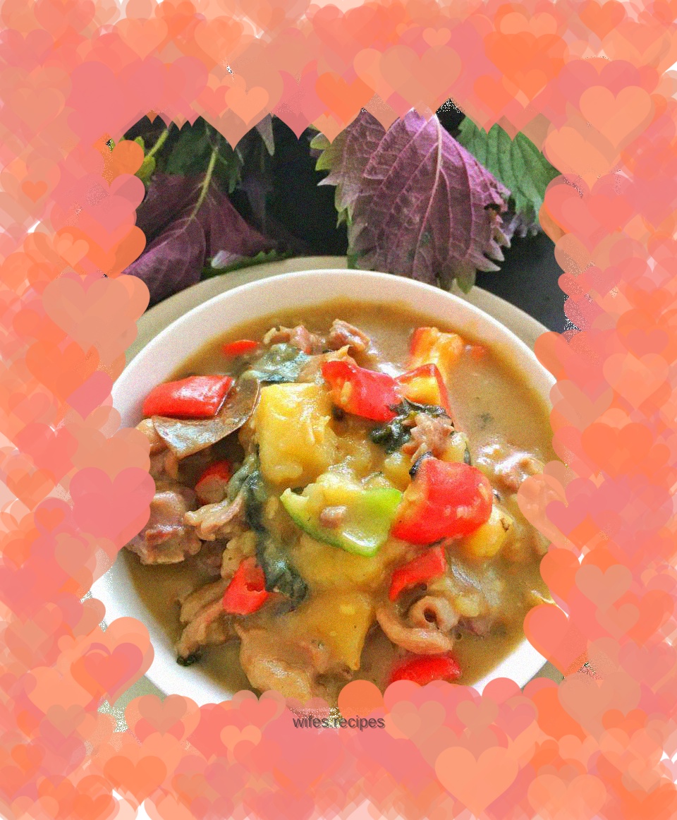 Braised duck with perilla and potatoes