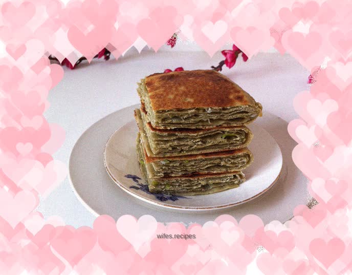 Matcha green onion cake