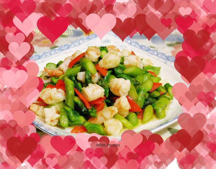 Shrimp and asparagus cubes