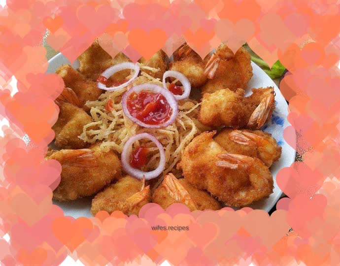 Shredded Potatoes, Steamed Buns and Shrimp