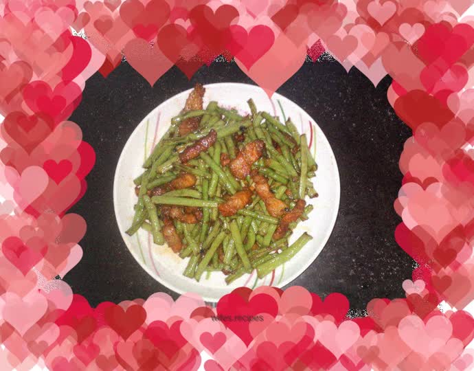 Stir-fried Pork Belly and Beans