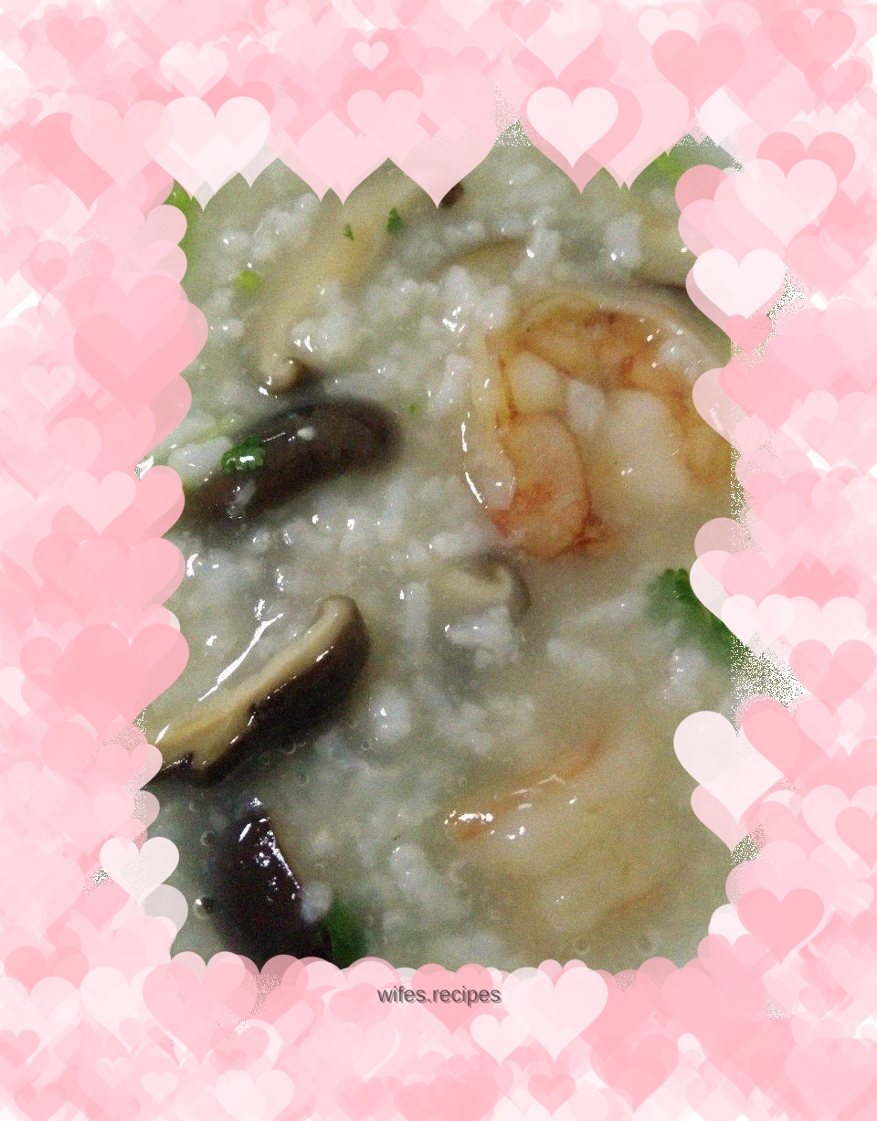 Mushroom and Shrimp Porridge