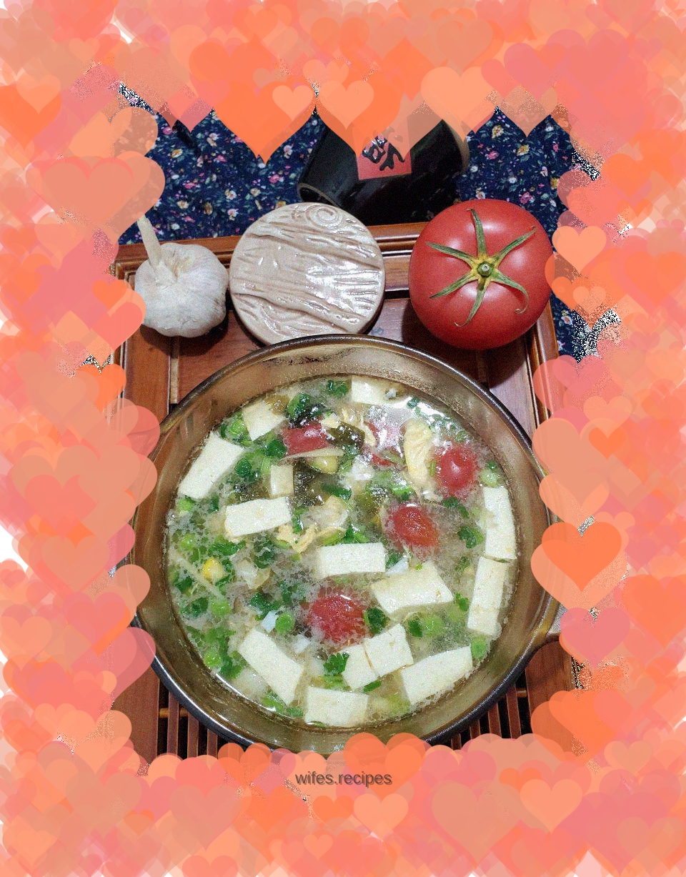 Vegetable and tofu soup