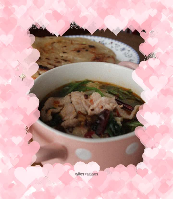 Spicy temptation - boiled pork slices