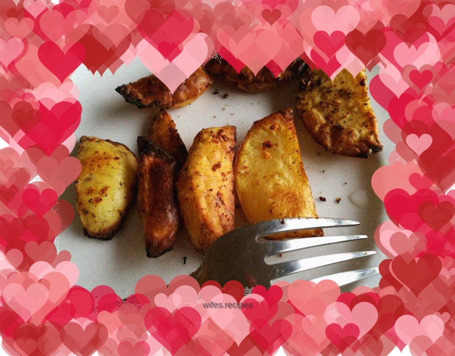 Homemade snack - salt and pepper roasted potatoes
