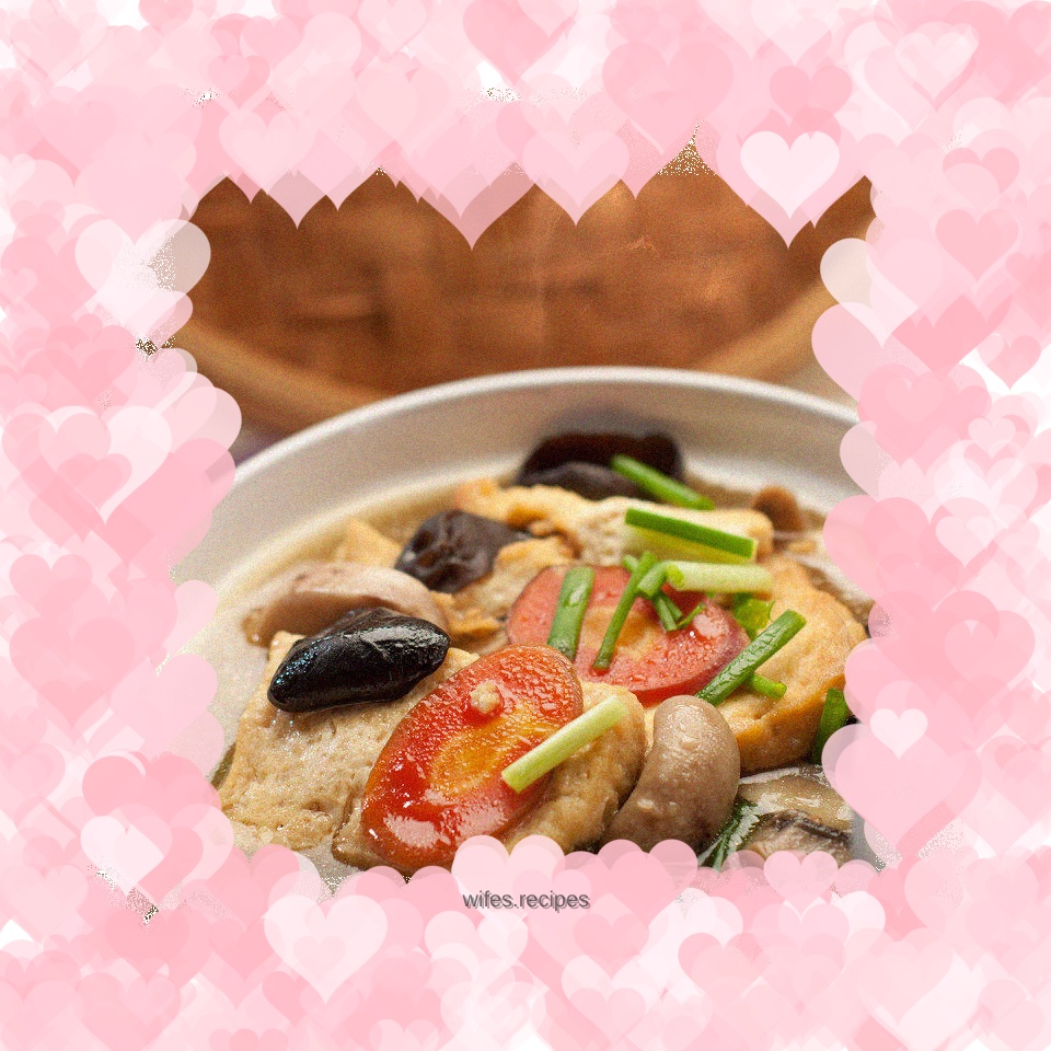 Mushroom braised tofu