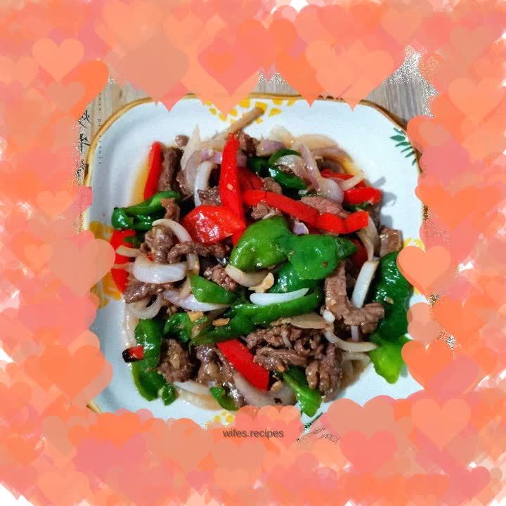 Stir-fried beef with onions