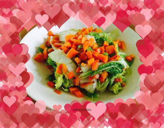 Carrots mixed with vegetables