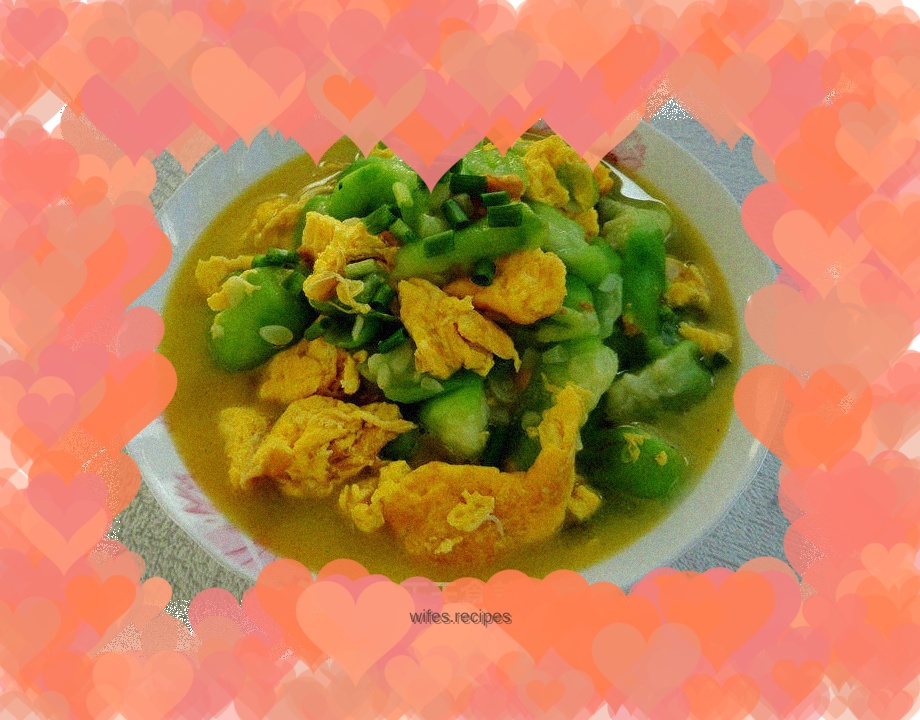 Roasted egg with loofah