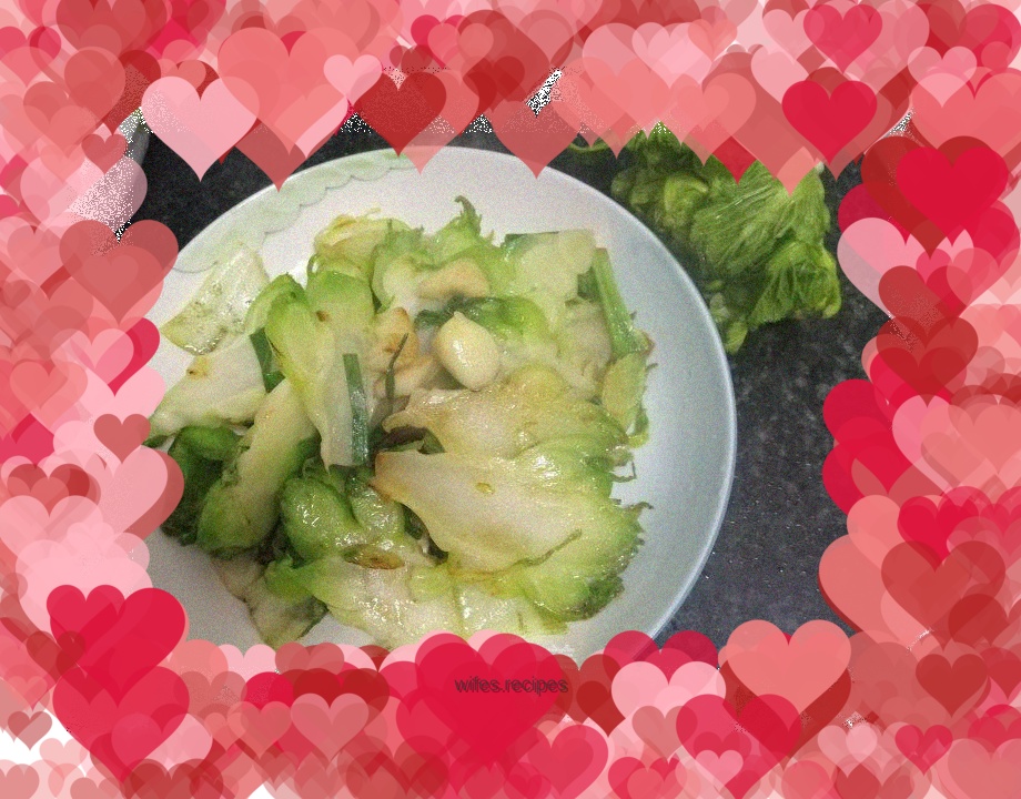 Stir-fried vegetables with garlic