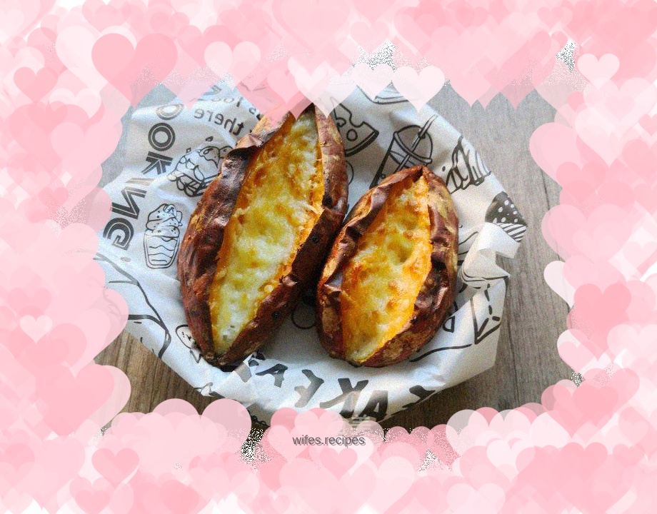 Baked Sweet Potatoes with Cheese