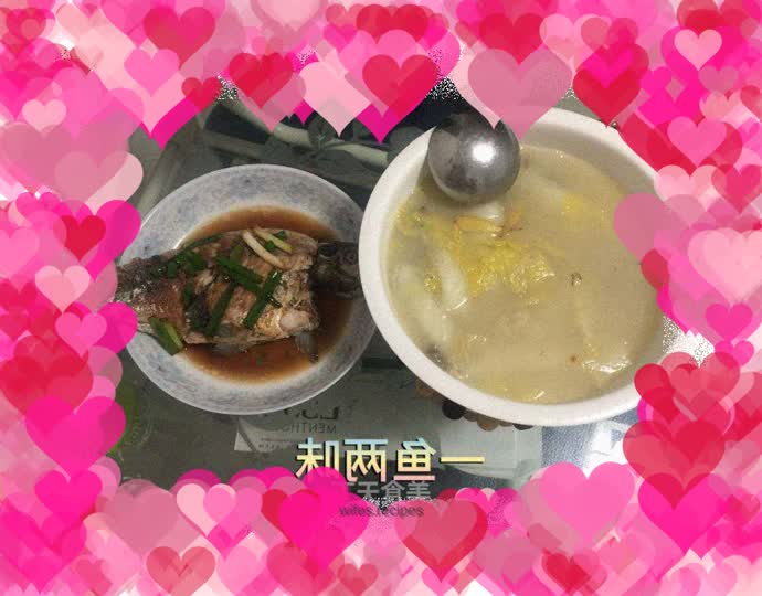 Crucian carp and cabbage soup