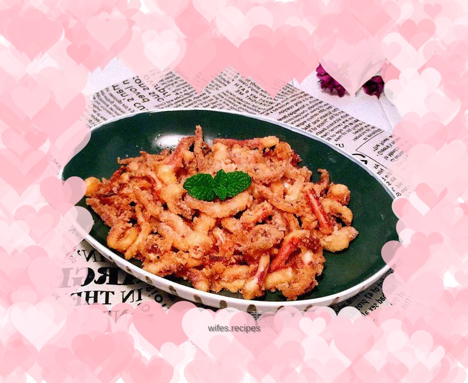 Fried squid tentacles