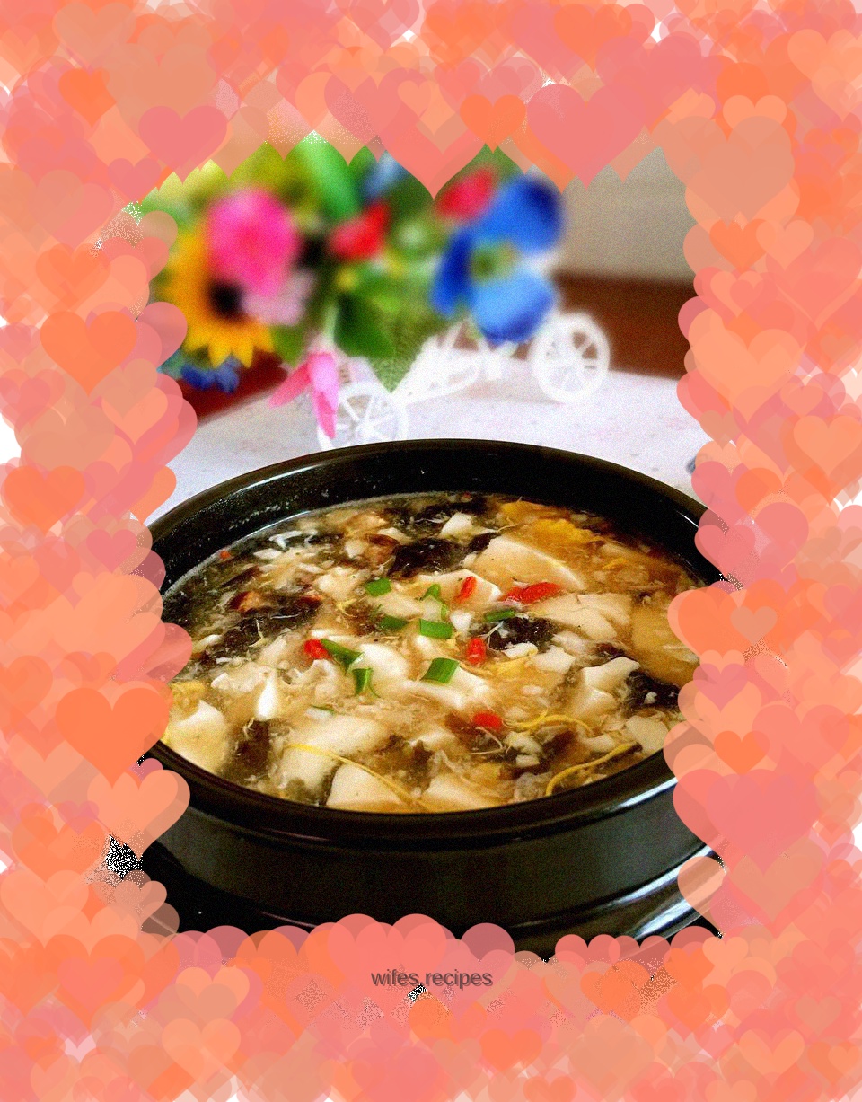 Hot and sour tofu soup