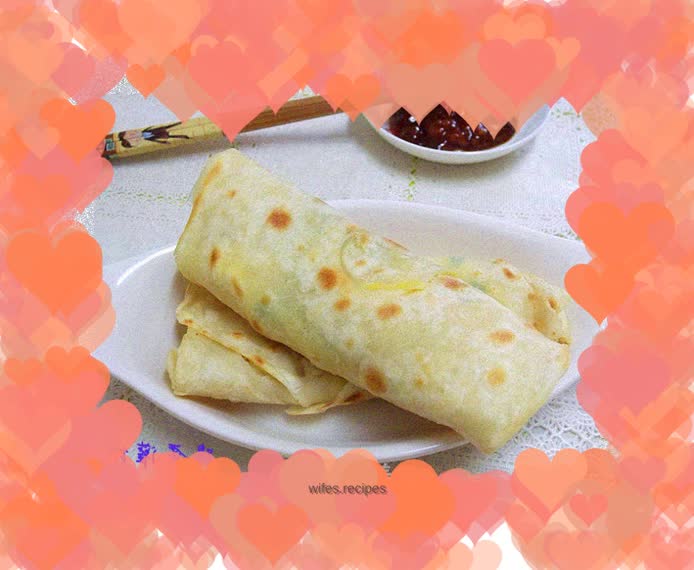 Egg-filled pancake