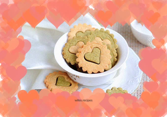 Two-color high calcium biscuits