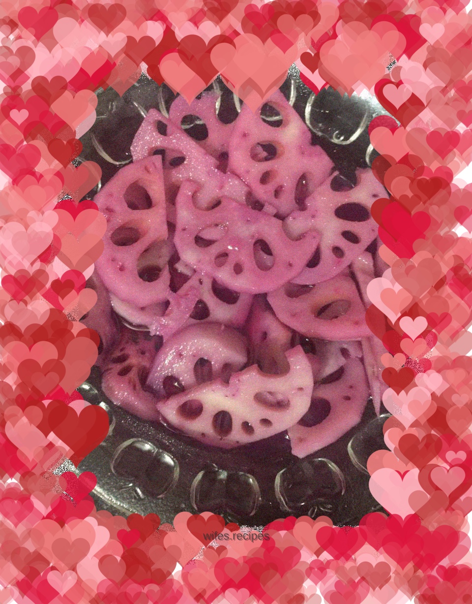 Discolored, sour and crispy lotus root